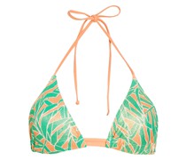 Triangel-Bikini-Oberteil mit Print