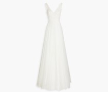 Eloise Brautkleid aus Tüll mit Raffung und Stickereien