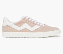 Daryl zweifarbige Sneakers aus Veloursleder mit Lederbesatz