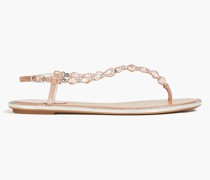 Cecile Slingback-Sandalen aus Leder mit Verzierung