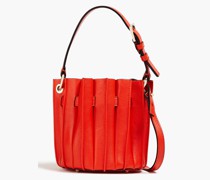 Beuteltasche aus plissiertem Leder
