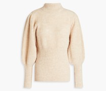 Neroli geraffter Rollkragenpullover aus Rippstrick
