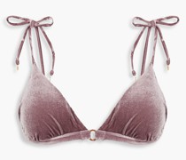 Triangel-Bikini-Oberteil aus Samt