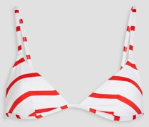 Gestreiftes Triangel-Bikini-Oberteil
