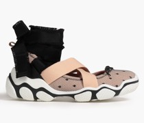 Sneakers aus Neopren und Point d'Esprit