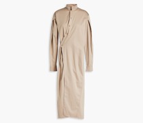 Vera Midi-Wickelkleid aus Satin aus einer Baumwollmischung