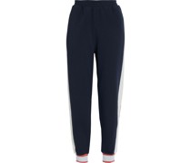 Gestreifte Track Pants aus Baumwollfrottee