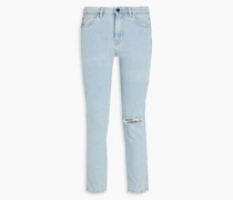 Hoch sitzende Skinny Jeans inDistressed-Optik 25