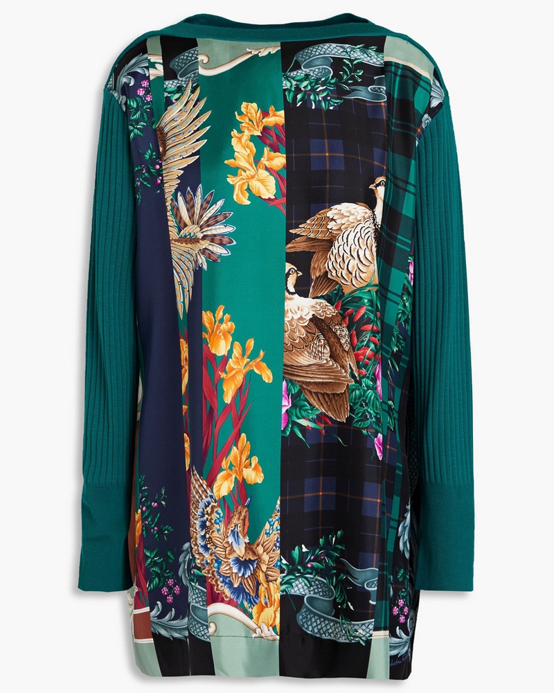 Ferragamo Damen Bedruckte Oberteil au Wolle mit Einätzen au eiden-Twill Ferragamo Damen Bedruckte Oberteil au Wolle mit Einätzen au eiden-Twill