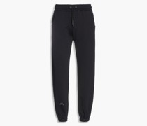 Cropped Track Pants aus Baumwollfrottee mit Print