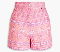 Mori Shorts aus Baumwoll-Jacquard mit floralem Print