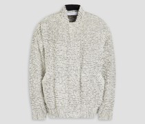 Jacke aus Bouclé-Tweed aus einer Baumwoll-, Woll-Mohairmischung