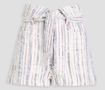 Shorts aus Tweed mit Streifen