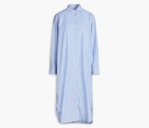 Ole gestreiftes Hemdkleid aus Baumwollpopeline inMidilänge
