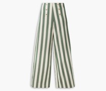 erafina getreifte Hoe mit weitem Bein au Baumwoll-Twill