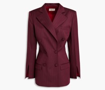 Doppelreihiger Blazer aus Twill mit Nadelstreifen