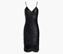 Gerafftes Kleid aus glänzendem Jersey