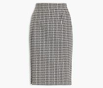 Rock aus Jacquard aus einer Baumwollmischung mit Hahnentrittmuster