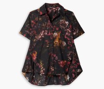 Hemd aus Baumwoll-Voile mit floralem Print