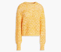 Lochstrickpullover aus einer melierten Baumwollmischung 1