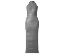 Neckholder-Robe aus Bandage it -Effekt und Kristallverzierung