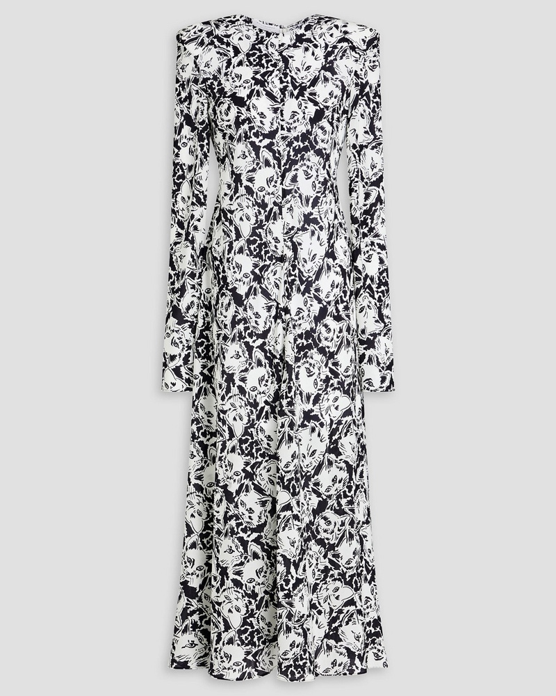 Philosophy Di Lorenzo Serafini Damen Bedrucktes Midikleid aus Crêpe de Chine aus Seide Philosophy Di Lorenzo Serafini Damen Bedrucktes Midikleid aus Crêpe de Chine aus Seide