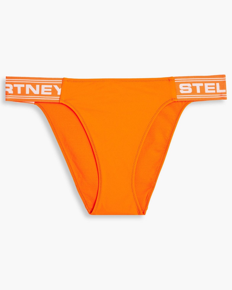 Stella McCartney Damen Tief sitzendes Bikini-Höschen mit Logo-Jacquard S
