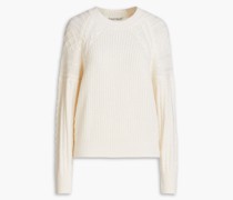 Pullover aus Kaschmir mit Zopfstrickmuster M