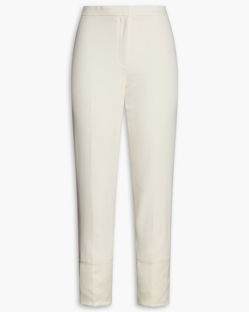 Theory Damen Karottenhose aus Crêpe mit Satineinsatz