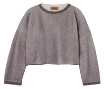 Cropped Pullover aus einer Wollmischung mit -Effekt M