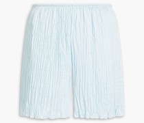 Plissierte Shorts aus glänzendem Crêpe
