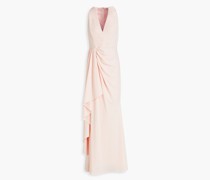 Drapierte Robe aus Stretch-Crêpe