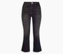 Le Crop Mini Boot halbhohe Cropped Bootcut-Jeans 25