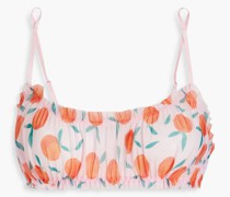 Bustier aus Stretch-Tüll mit Print