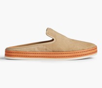 Canella Slippers aus Kalbshaar mit Lederbesatz