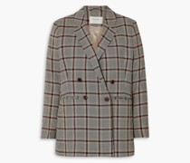 Lyle doppelreihiger Blazer aus Twill mit Hahnentrittmuster