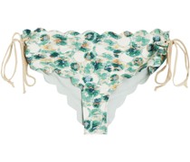 Halbhohe Bikini-Höchen au trukturiertem tretch-Crêpe mit Print