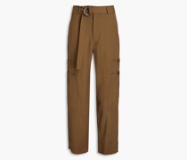 Cargohose aus Twill mit Gürtel 0