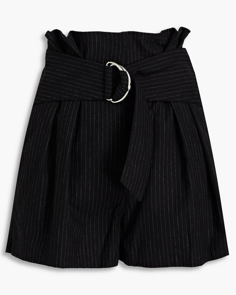 IRO Damen Corsten plissierte Shorts aus einer Wollmischung mit Nadelstreifen