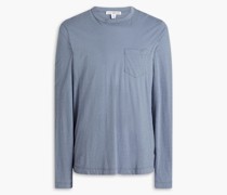 T-Shirt aus Baumwoll-Jersey mit Flammgarneffekt