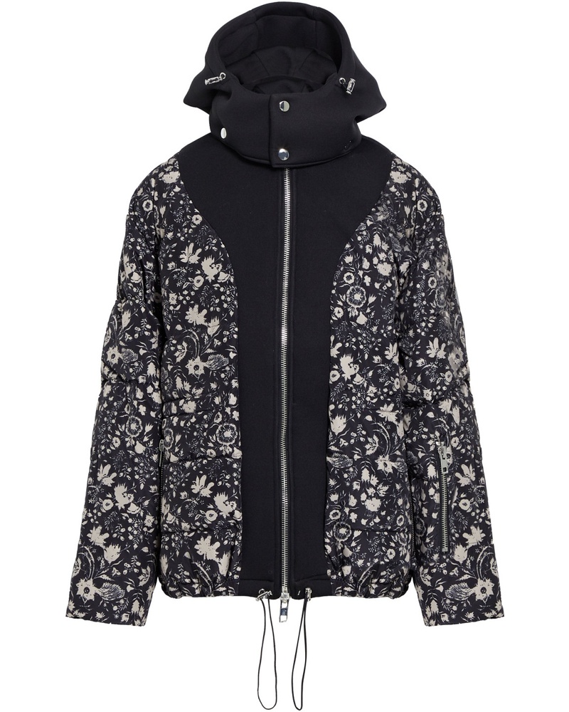 Antik Batik Damen Tonio Kapuzenjacke aus Shell mit floralem Print und Neopren-Einsatz