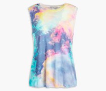 Oberteil aus Baumwoll-Jersey mit Batikmuster
