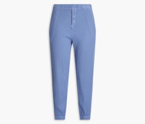 Cropped Track Pant au Jerey inWaffeltrick