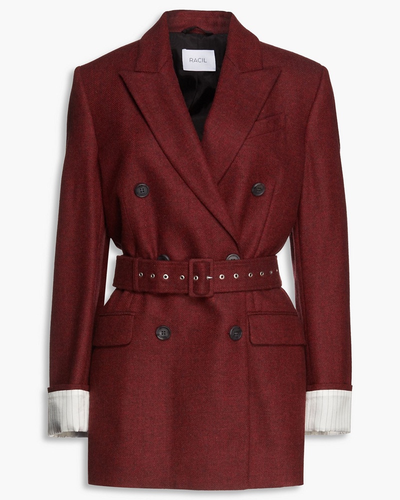 RACIL Damen Farrah doppelreihiger Blazer aus Fischgrätwolle