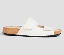 Cotton and linen-blend twill sandals