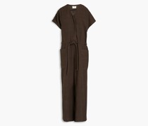 Jumpsuit aus Crêpe aus einer Baumwollmischung mit Flammgarneffekt