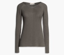 Pullover aus einer Woll-, Seidenund Kaschmirmischung