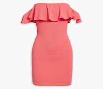 Firenze Natalie schulterfreies Minikleid aus Cloqué