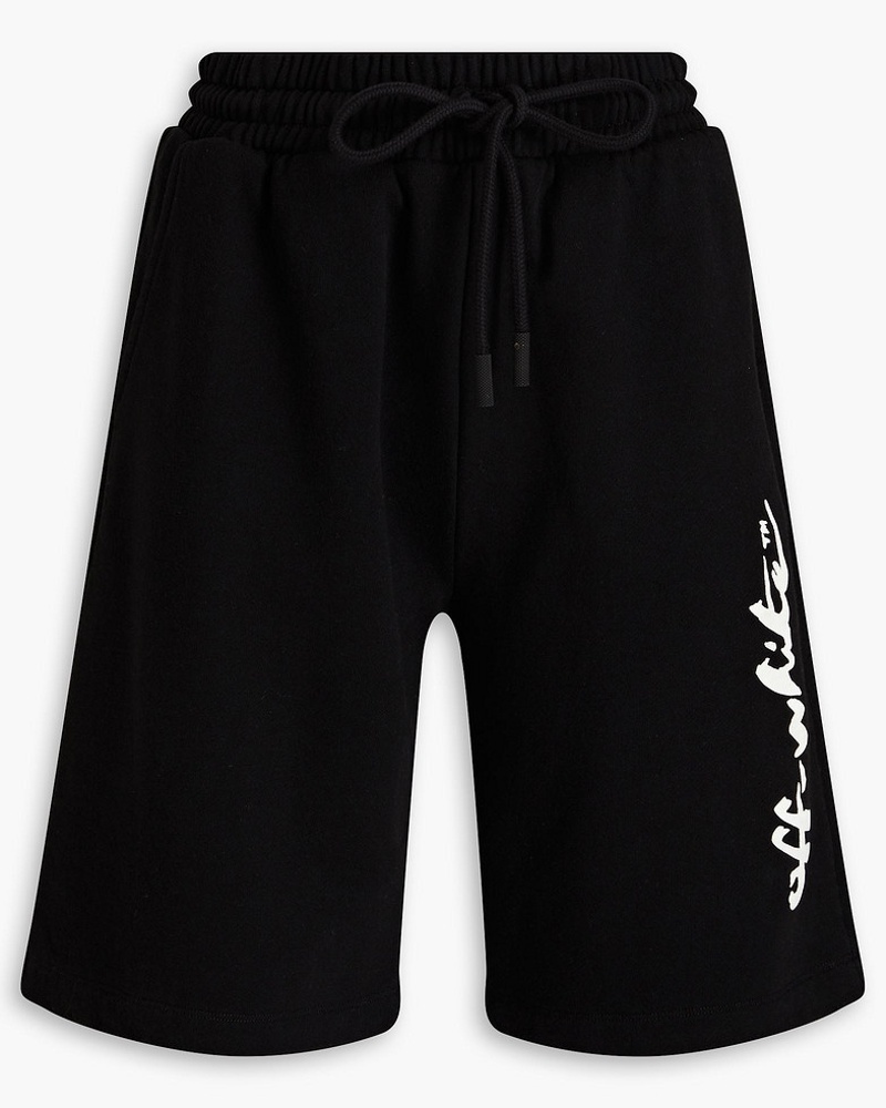 OFF-WHITE Damen Shorts aus Baumwollfrottee mit Print