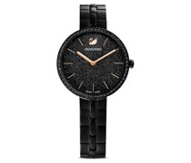 Cosmopolitan Uhr, Schweizer Produktion, Metallarmband, Schwarz, Schwarzes Finish